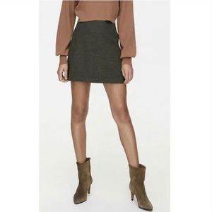 WILFRED New Classic Mini Skirt Size 6 Heathered Charcoal grey